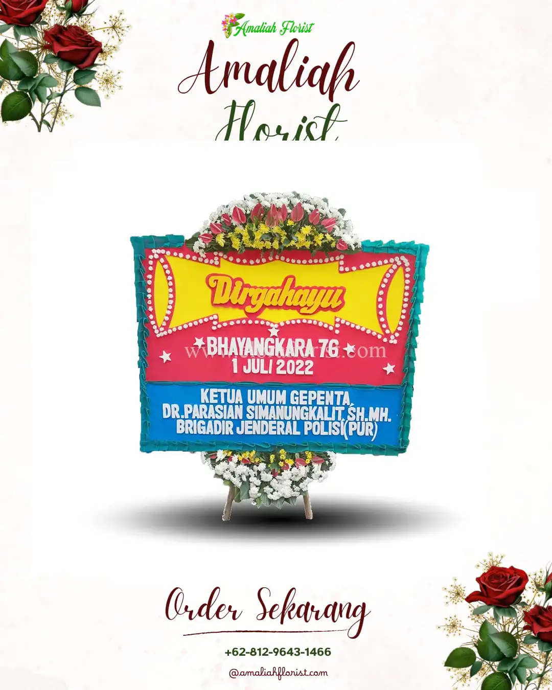 Papan Bunga HUT Ulang Tahun Andam Dewi